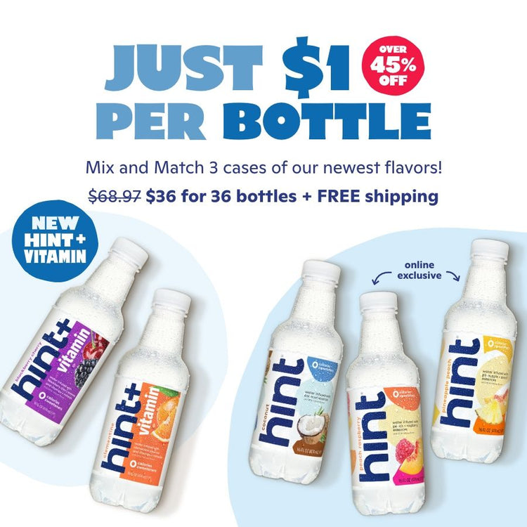 Mix & Match 3 cases Twelve 16-oz. bottles per case. Includes FREE shipping.