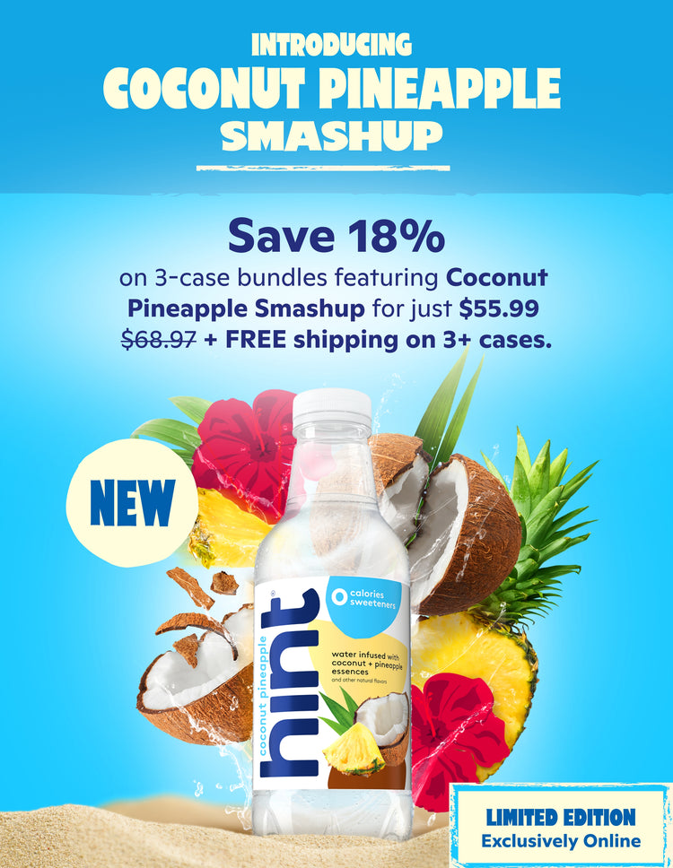 <h1> Introducing Coconut Pineapple Smashup</h1> <h2> </h2> <p><br> Save 18% <br> on 3 case bundles featuring Coconut Pineapple Smashup for just $55.99 + FREE shipping </p>