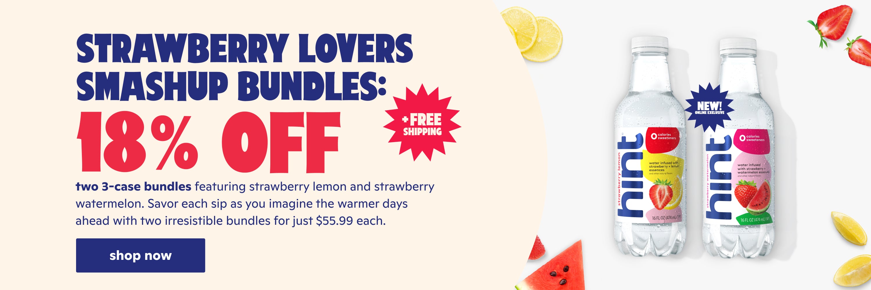 18% off strawberry lovers bundles + free shipping