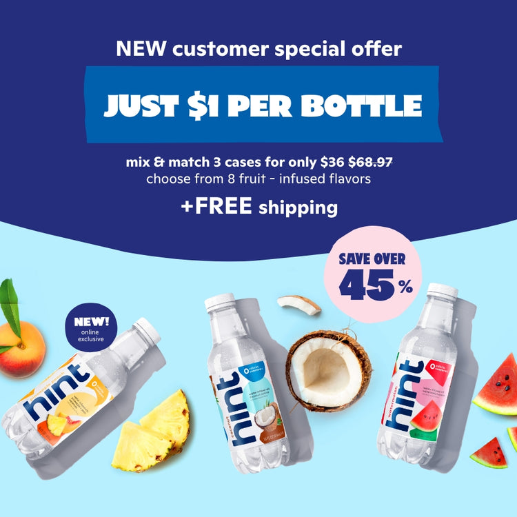 Mix & Match 3 cases 12  bottles per case. Enter promo code WELCOME45 at checkout.
