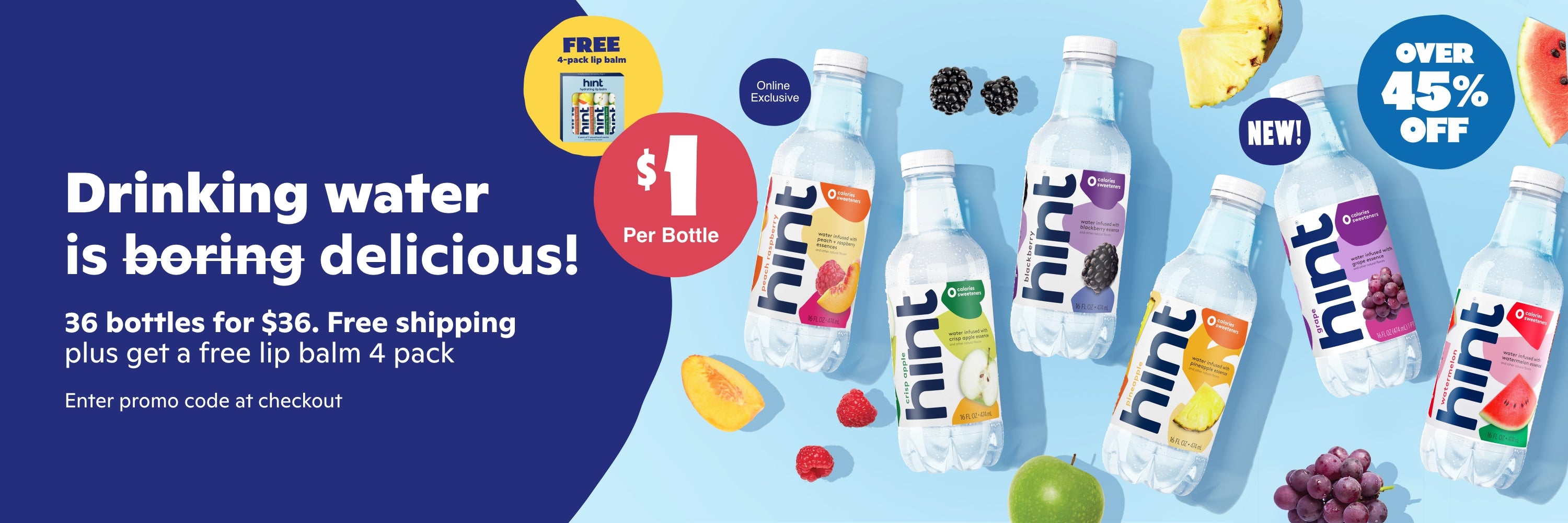 36 bottles for $36 + Free Shipping plus get a free lip balm 4 pack