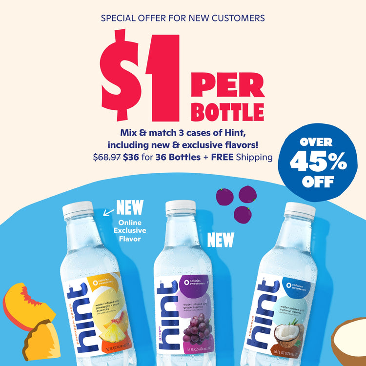 Mix & Match 3 cases 12 bottles per case. New customers only.