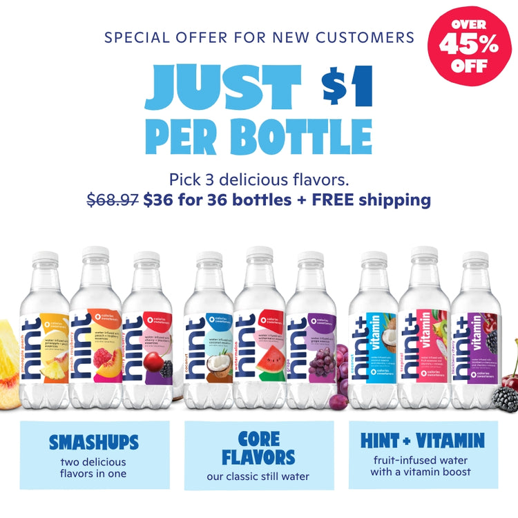 Mix & Match 3 cases 12 bottles per case. Enter promo code WATERUPGRADE at checkout.