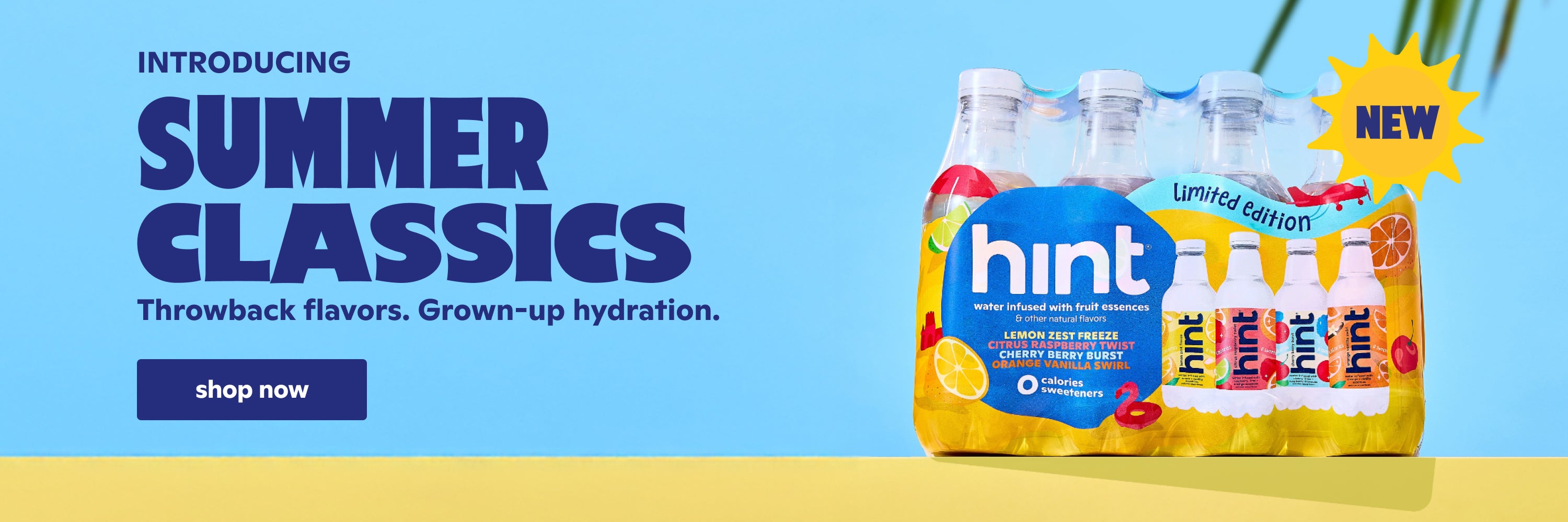 INTRODUCING Summer Classics Variety Pack. Throwback Flavors. Grown-up hydration. Shop now.