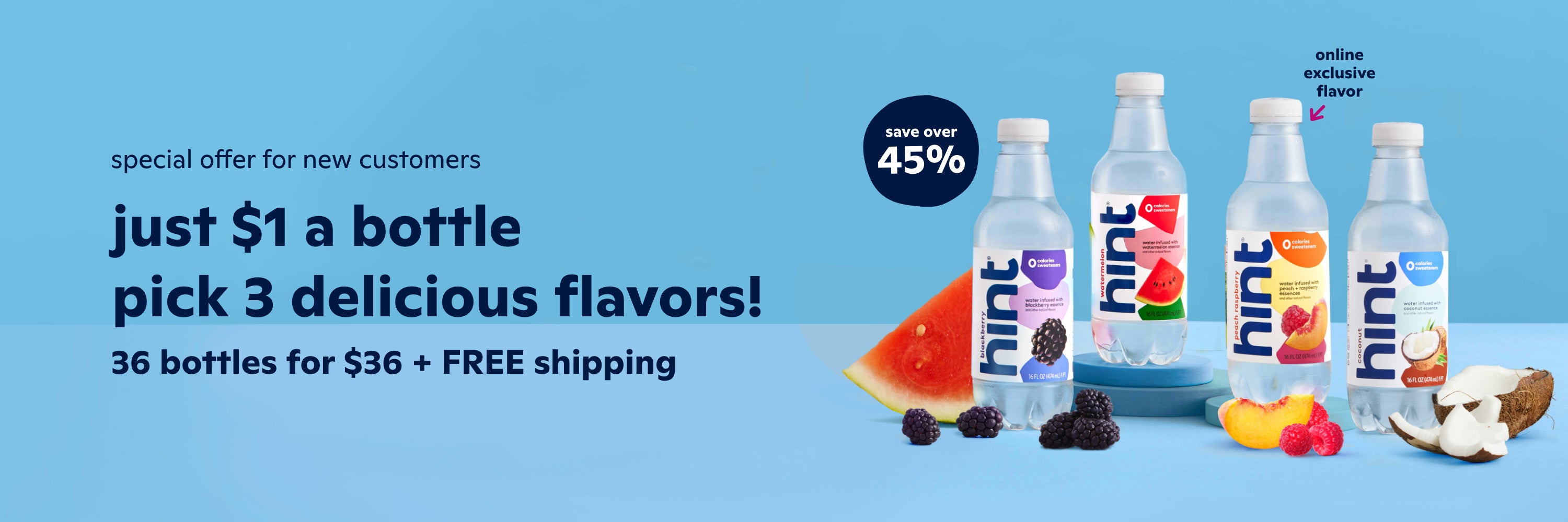Mix & Match 3 cases Save over 45%. Just <s>$68.97</s> <strong>$36. <br>12 bottles per case (16-oz per bottle).</strong>