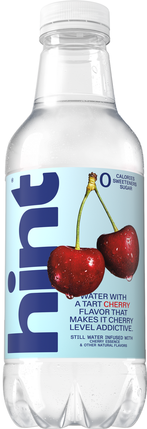 Cherry Water 16 oz - Infused & Unsweetened | Hint – drinkhint.com