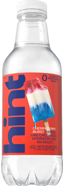 Flavored Water, Cherry Berry Burst 16oz by Hint – drinkhint.com
