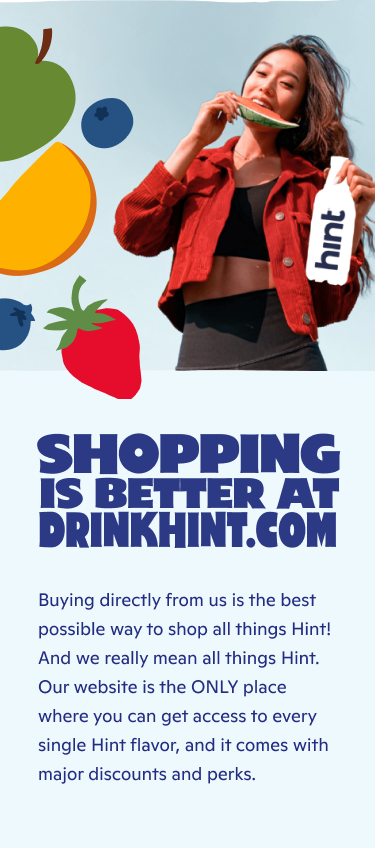 Shopping is better at drinkhint.com.