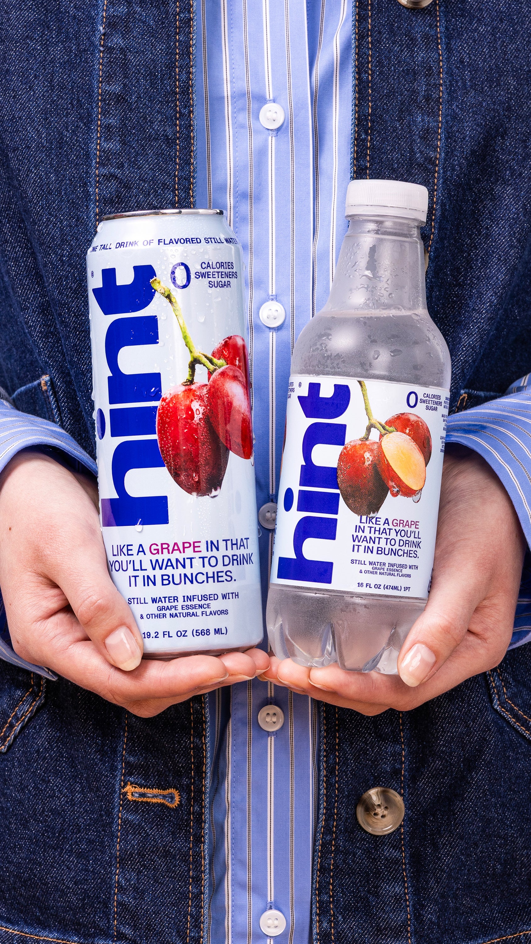 hint® Grape water - 12 pack 19.2oz still cans