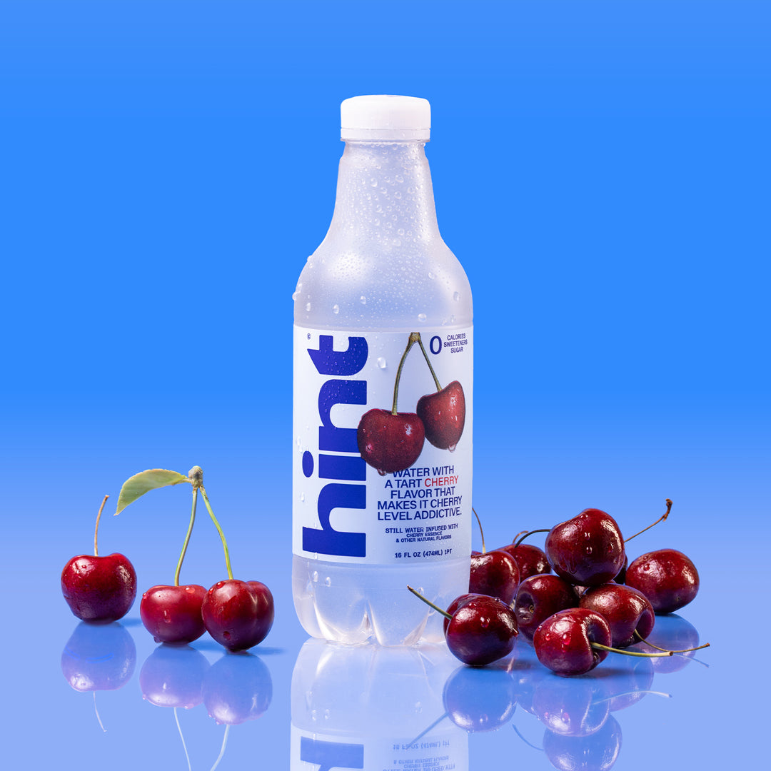 Cherry Water 16 oz - Infused & Unsweetened | Hint – drinkhint.com