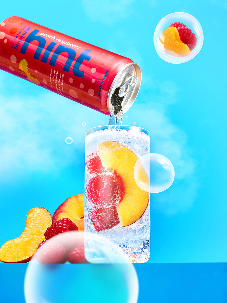 Try now: hint sparkling with electrolytes - peach raspberry