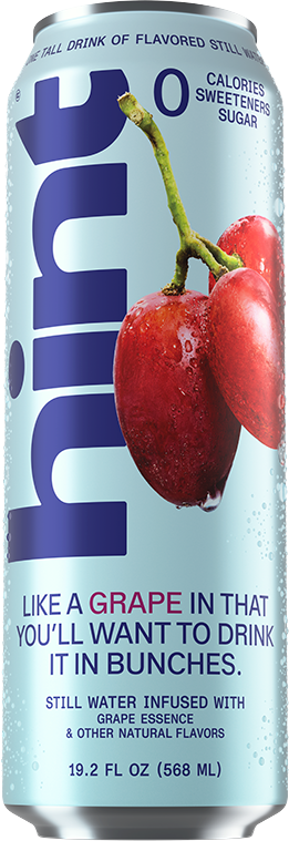 hint® Grape water - 12 pack 19.2oz still cans
