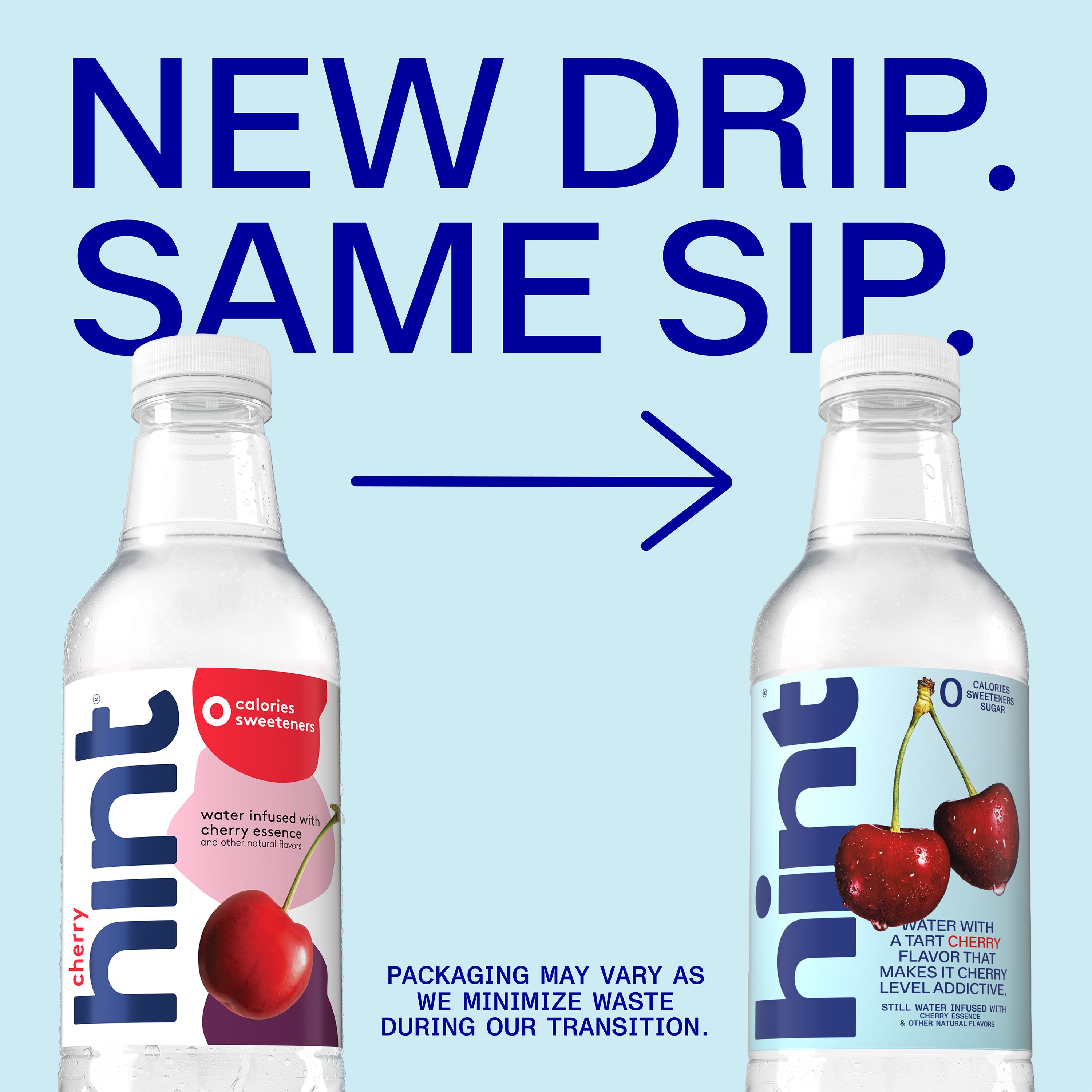 Cherry Water 16 oz - Infused & Unsweetened | Hint – drinkhint.com