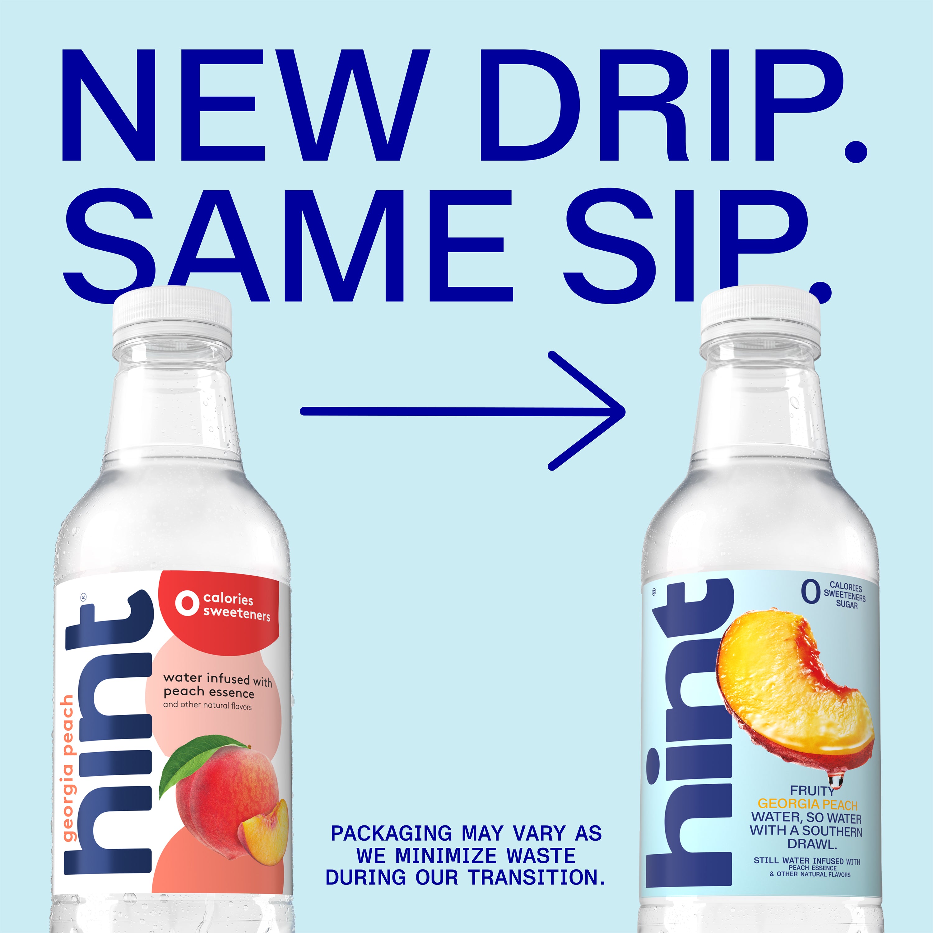 Georgia Peach Flavored Water 16 oz - Unsweetened | Hint