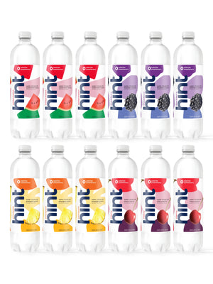 Assorted 1 Liter hint® water 12 case bundle
